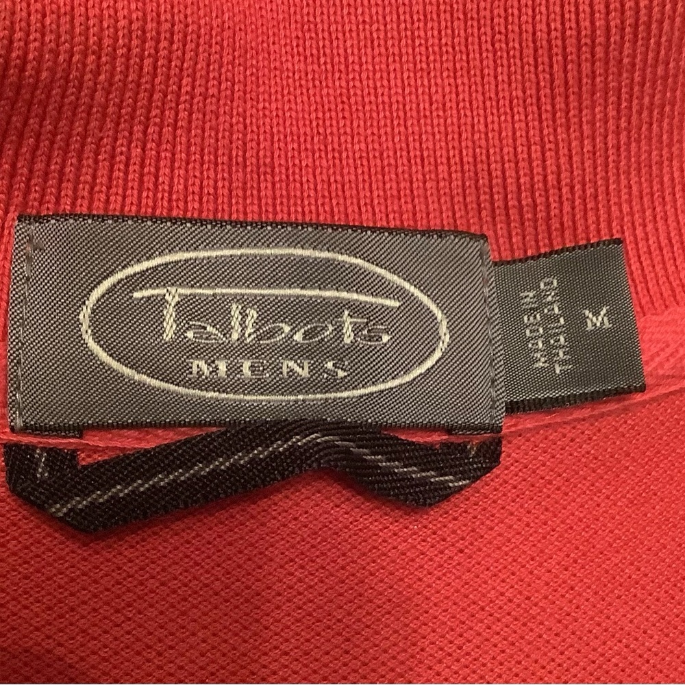 Talbots Men's Medium Golf Leisure Red Polo Shirt - Picture 3 of 6